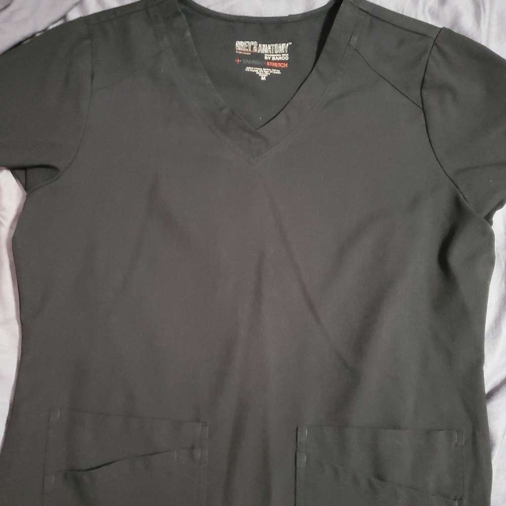 Black Greys Anatomy scrub top